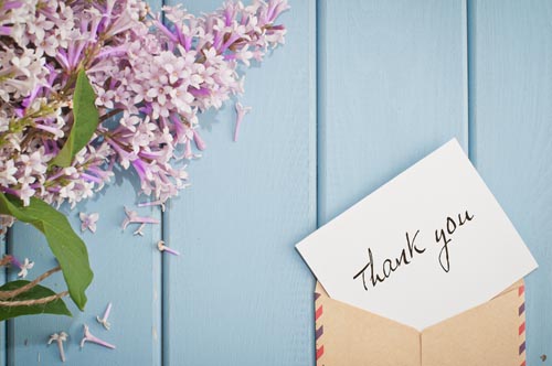 Photo of a Thank You note